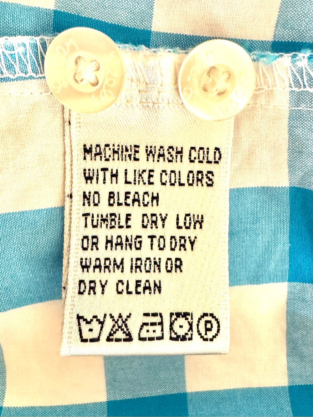 Lilly Pulitzer vintage Turquoise Blue White Gingham Belted Shirt Dress Size 8 - Picture 12 of 12